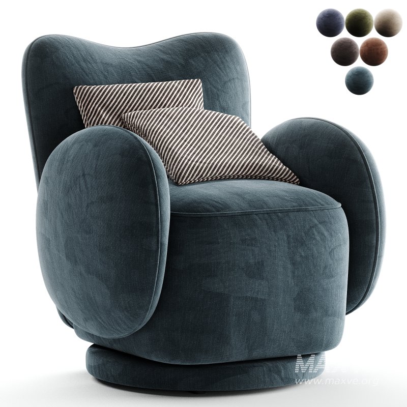 Libra Interiors Bingham Swivel Chair Dark Green Velvet - Image 6