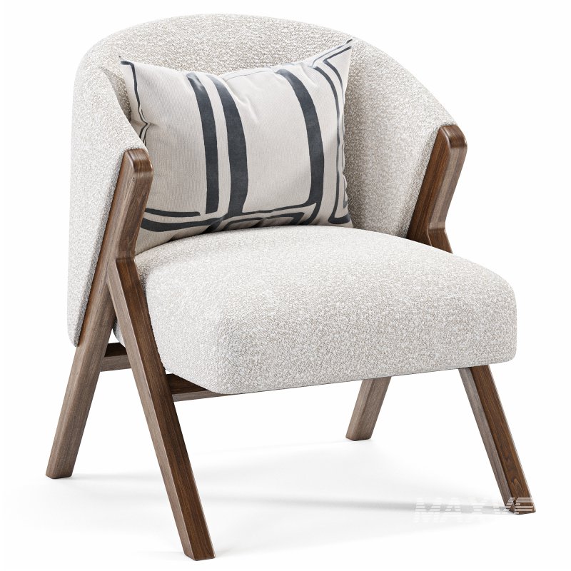 UPHOLSTERED BOUCLE ARMCHAIR By Zarahome - Image 4