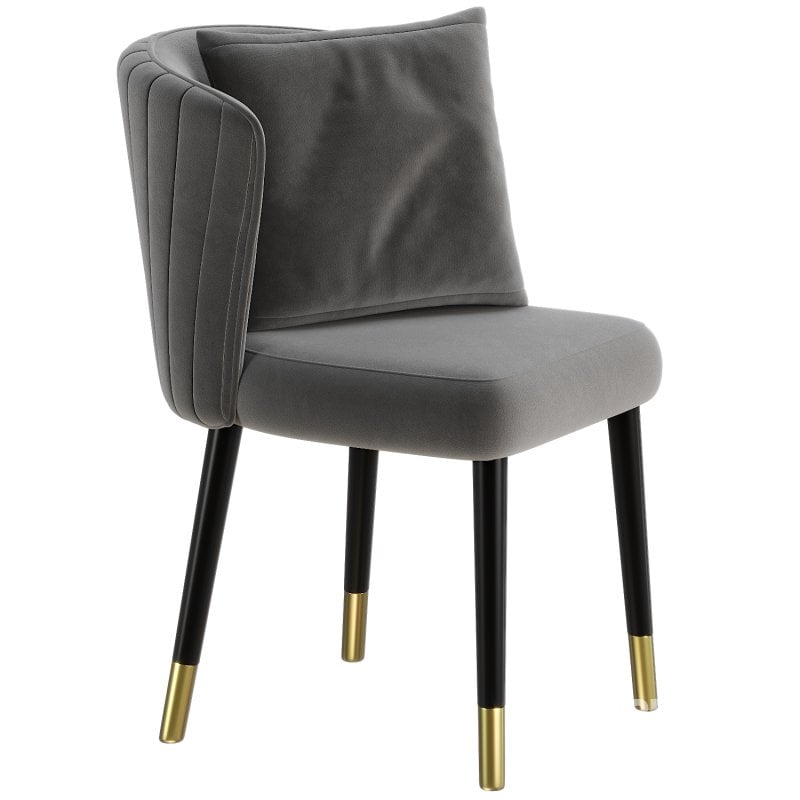 Glam Parsons Armless Dining Chairs Upholstered Dining Side Chair - Image 1