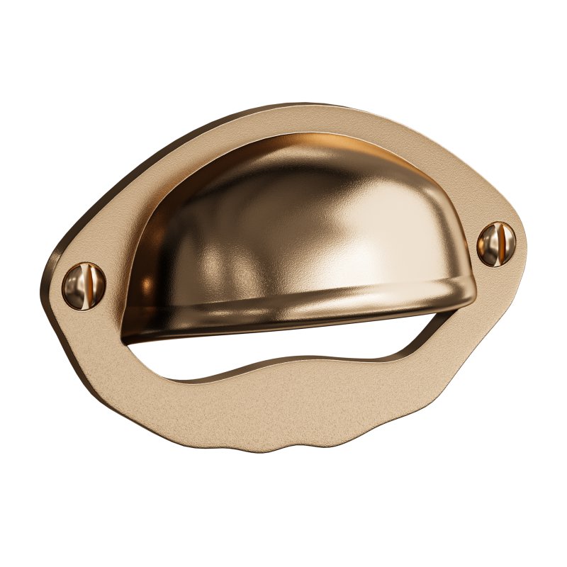 Cabinet or Drawer Bin Pull Black Iron Cup - Image 5