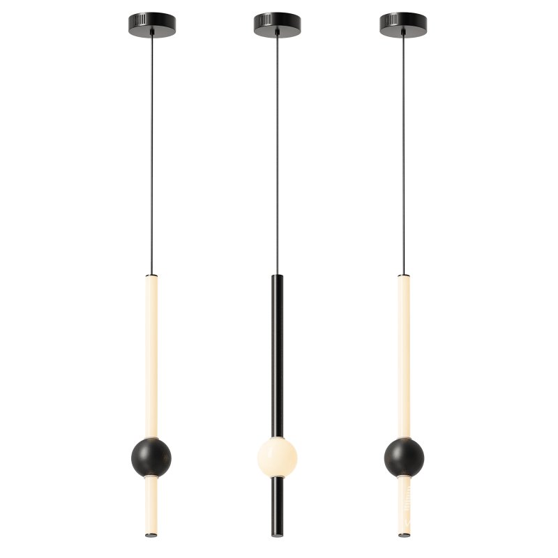 Modern Minimalist Long Metal Ball Pendant Light - Image 2