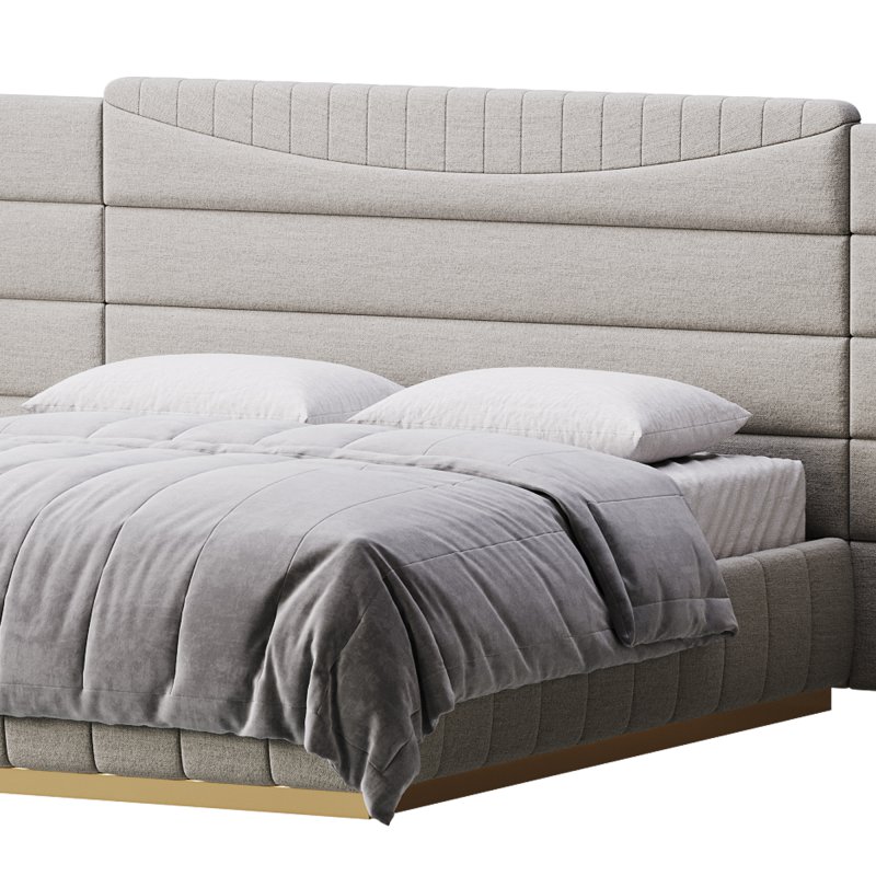 Montecarlo Large Leather Bed - Image 14