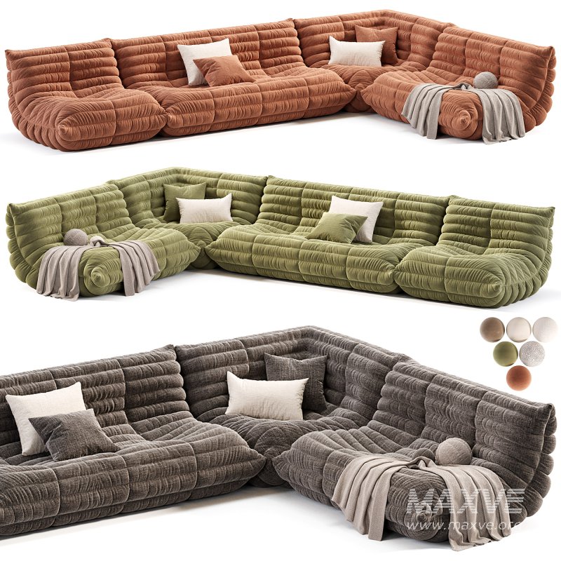 Togo Loveseat By Ligne Roset Set - Image 1