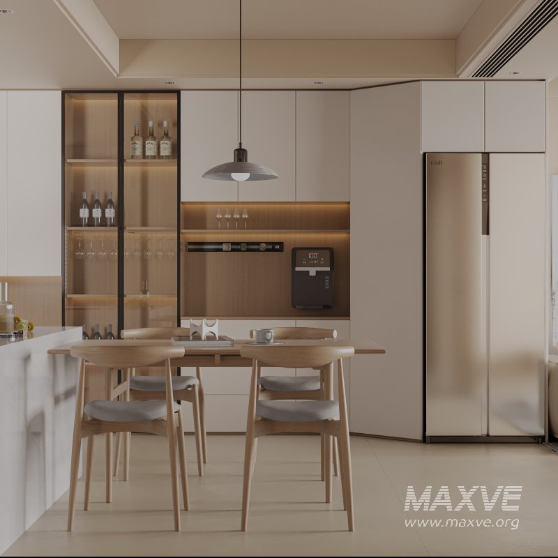 Warm modern simple living room scene - Image 2