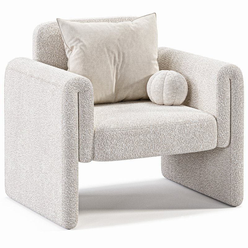 PROMENADE CHAIR IN IVORY BOUCLE - Image 2