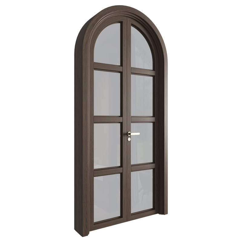 Arched Wooden Glass Door 07 - Image 3
