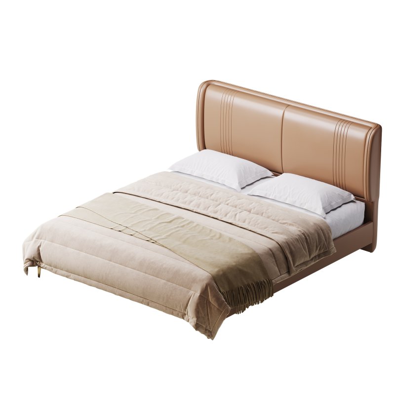 Contemporary White Pine Wooden Standard Bed - Image 9