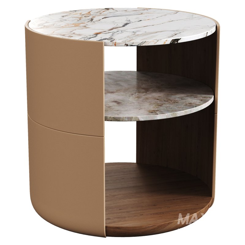 Round Marble Nightstand - Image 4