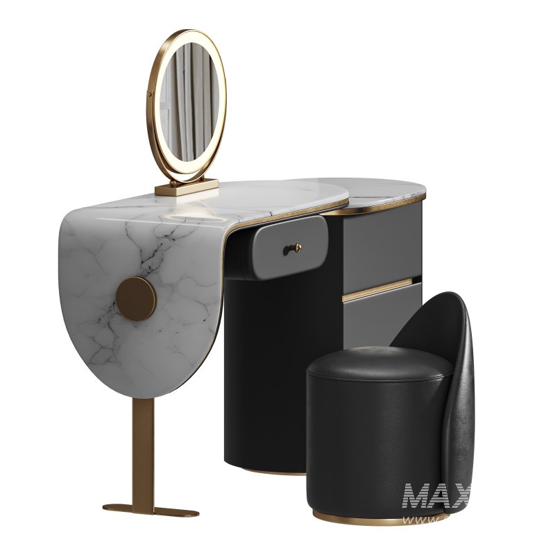Ensemble de meuble lavabo moderne en bois massif minimaliste - Image 10