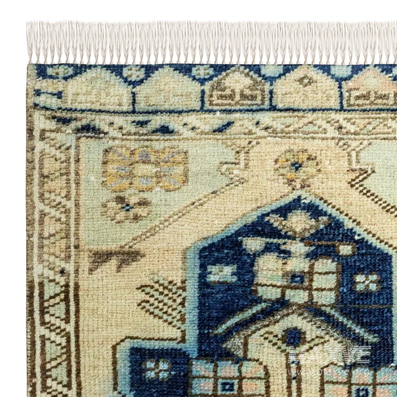 District Loom Vintage Turkish Mini Rug - Image 4