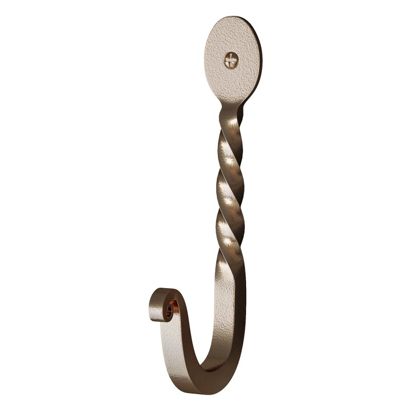 Wrought Iron Twisted Hooks 4.5″ Wall Mount Hanger Hooks - Image 6