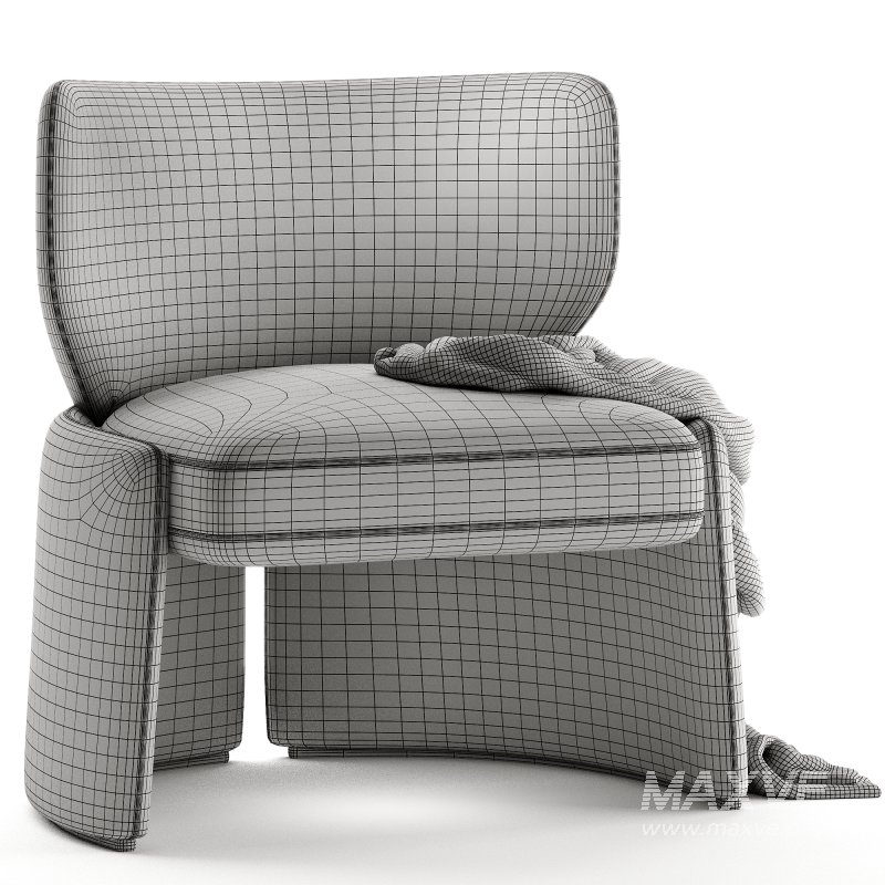 Emilia Gray fabric Lounge Chair - Image 6