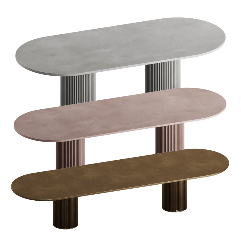 defies gravity by supporting large cantilevered tops with a central column (single or double depending on the size of the top). - Image 7