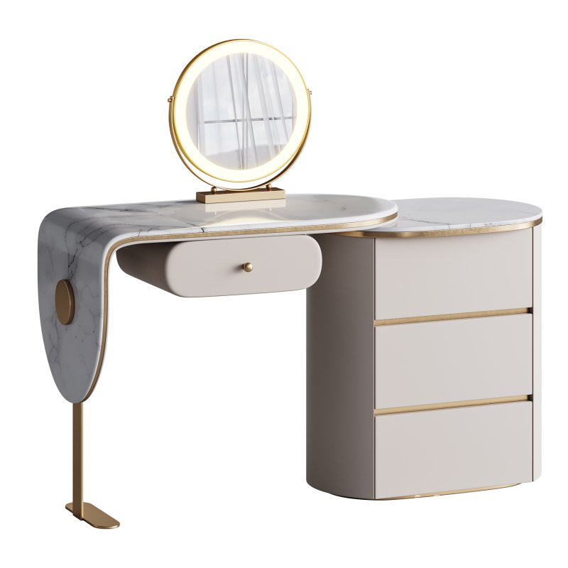 Ensemble de meuble lavabo moderne en bois massif minimaliste - Image 2