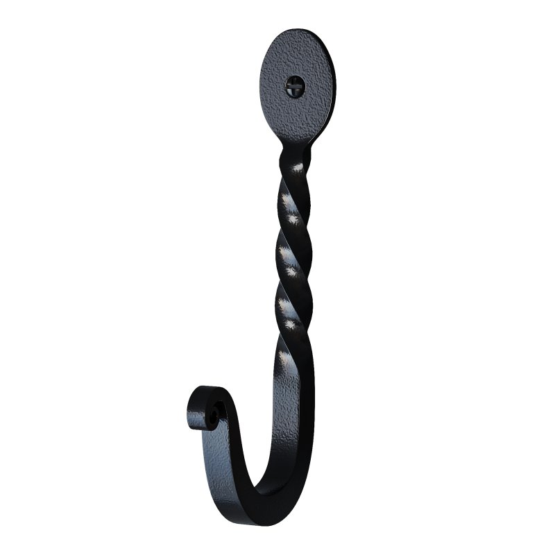 Wrought Iron Twisted Hooks 4.5″ Wall Mount Hanger Hooks - Image 2