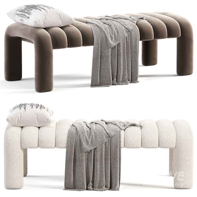 Willis Bench Boucle Natural - Image 3