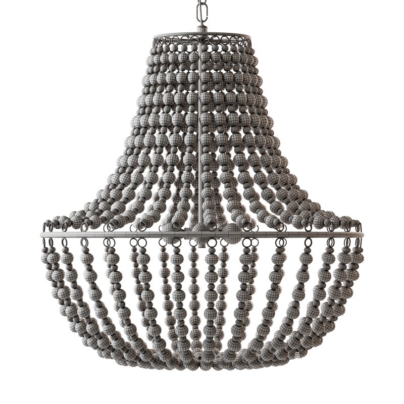 Wood Bead Chandelier - Image 14