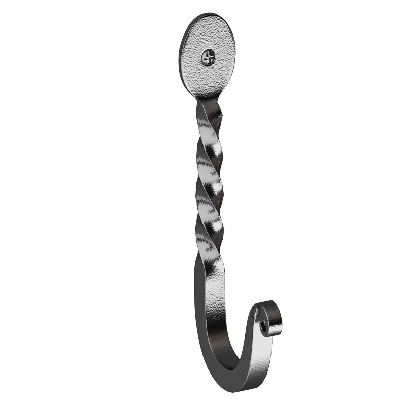 Wrought Iron Twisted Hooks 4.5″ Wall Mount Hanger Hooks - Image 4