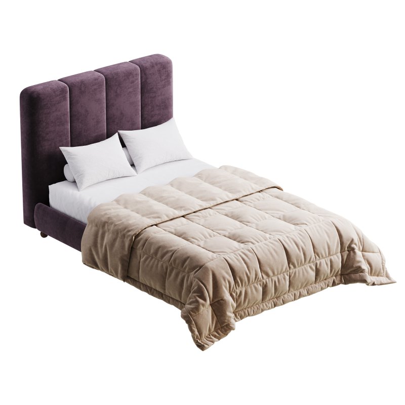 Modern Fabric Storage Panel Bed - Image 2