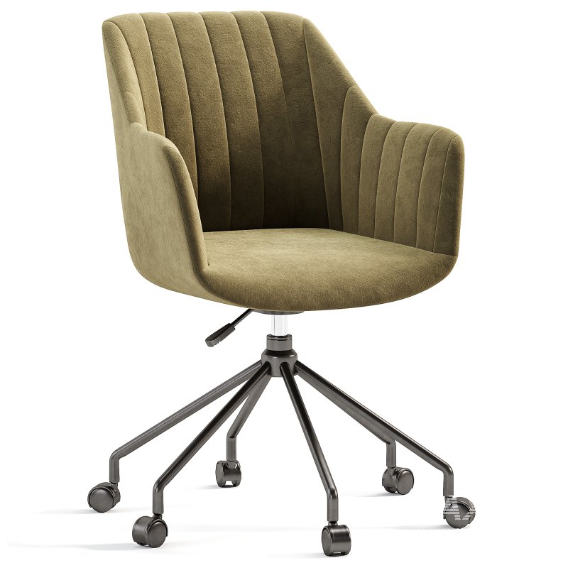 Office Chair Made Of Boucle Fabric Matie - Image 6