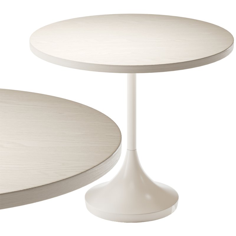 Crate & Barrel Emme Whitewashed Round Table and Classic Chair for Kids - Image 5