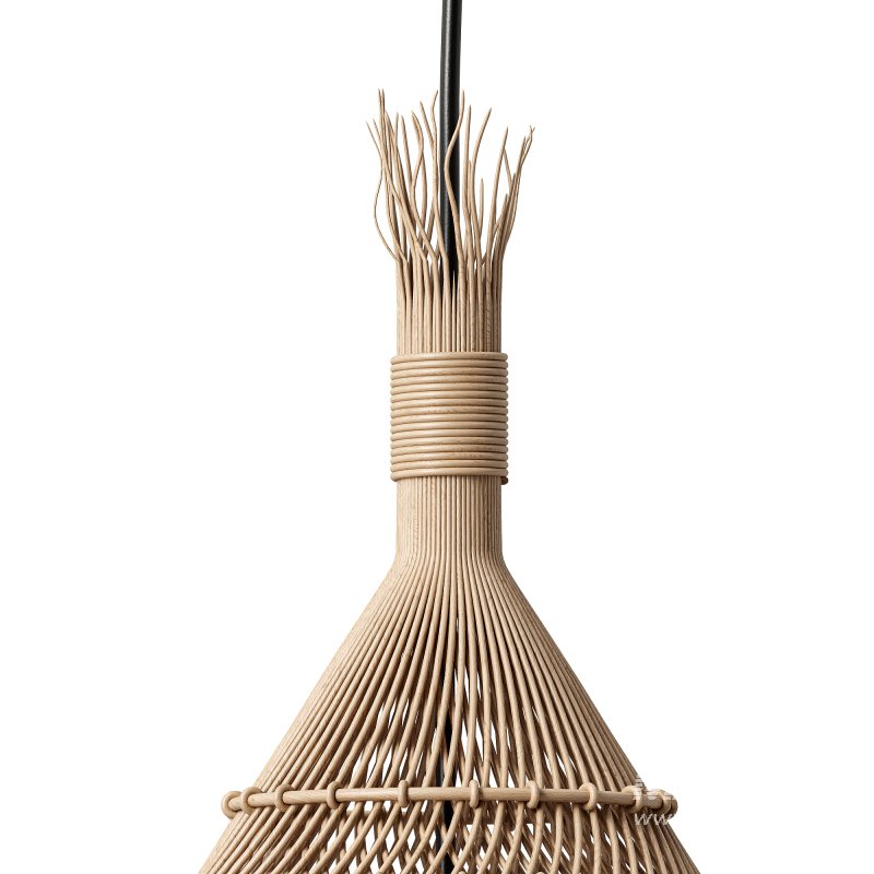Japan Style Rattan Pendant Light - Image 4
