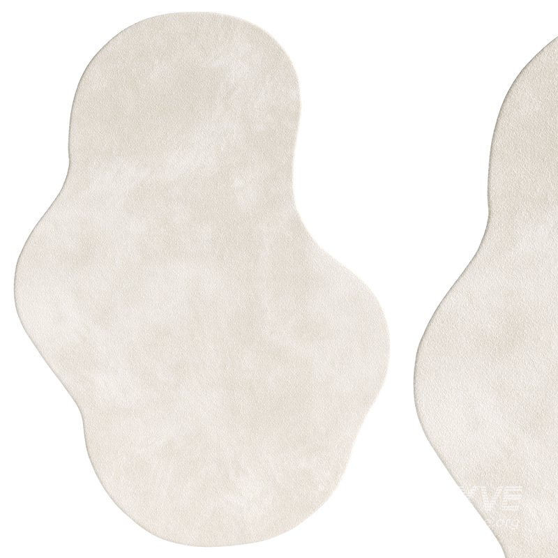 Demelza Neutral Cream Irregular Shape Washable Rug - Image 1