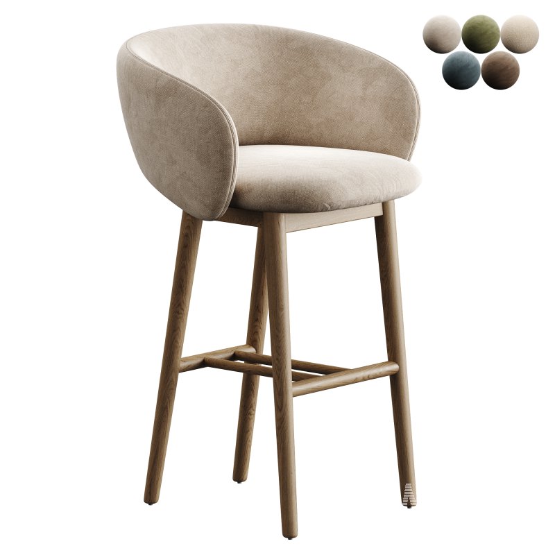 Bel Sg 75 Terracotta Bar Stool By Pablo Regano - Image 4