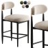 4 Piece Boucle Upholstered Counter Stool - Thumbnail 2