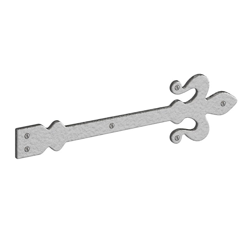 Wrought Iron Dummy Door Hinge Fleur De Lis 16″ Hinges - Image 4