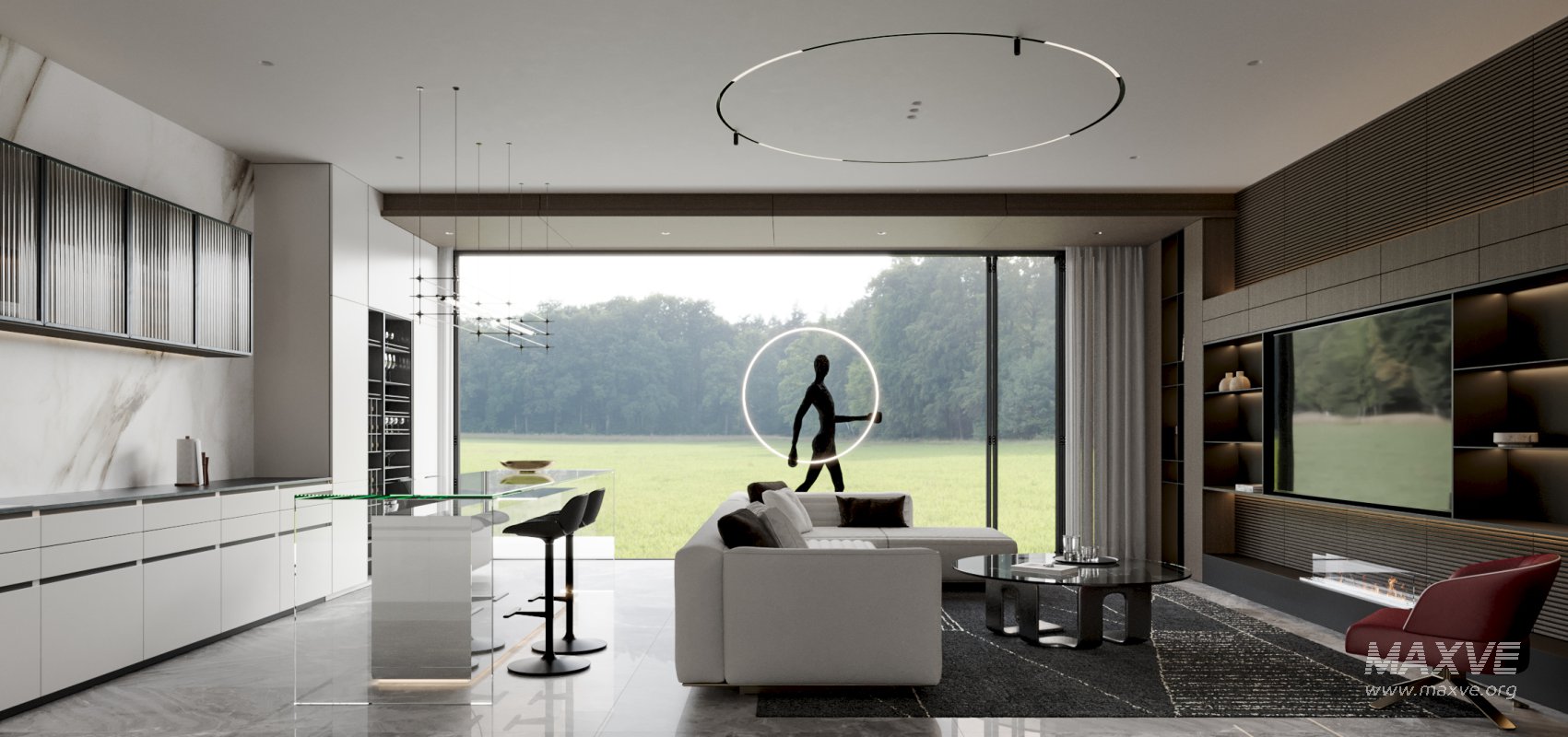 Modern living and dining room - Image 1