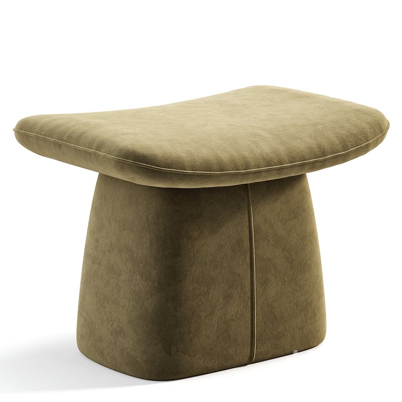 Modern Microfiber Leather Fabric Makeup Stool - Image 2