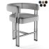 Mekah Upholstered Counter Stool with Metal Frame - Thumbnail 5