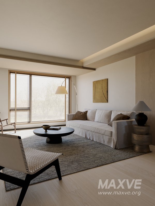 Wabi-sabi living and dining room - Image 3