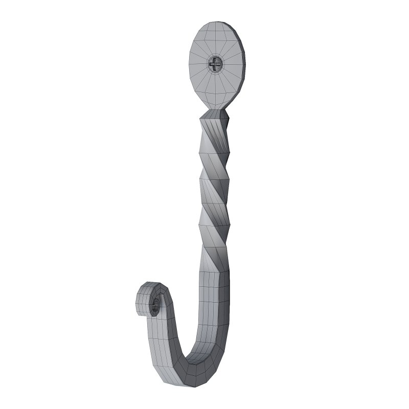 Wrought Iron Twisted Hooks 4.5″ Wall Mount Hanger Hooks - Image 14