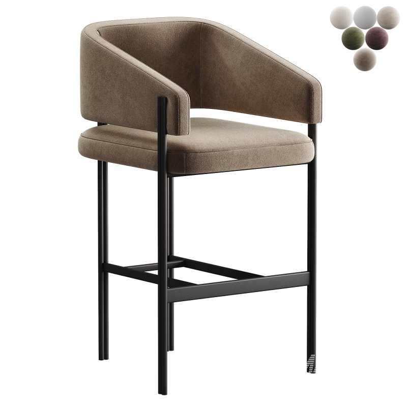 Liang Eimil Tatler Bar Stool Boucle Sand - Image 4