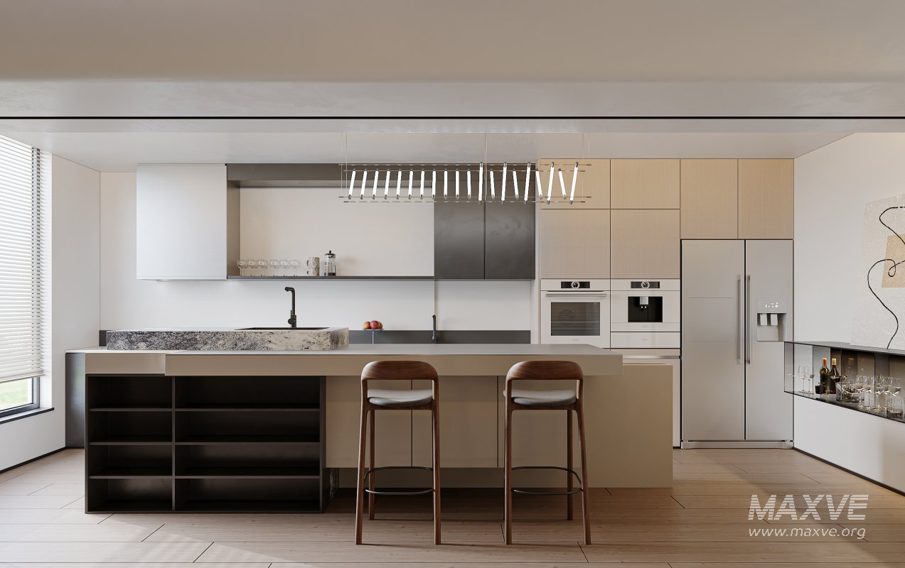 Modern dining room and kitchen - Image 2