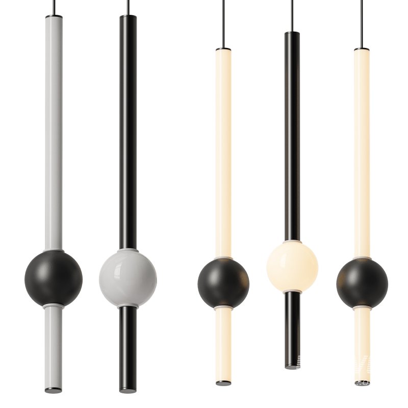 Modern Minimalist Long Metal Ball Pendant Light - Image 1