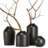Minimalist Ceramic Vases with Rustic Mossy Branches - Thumbnail 3