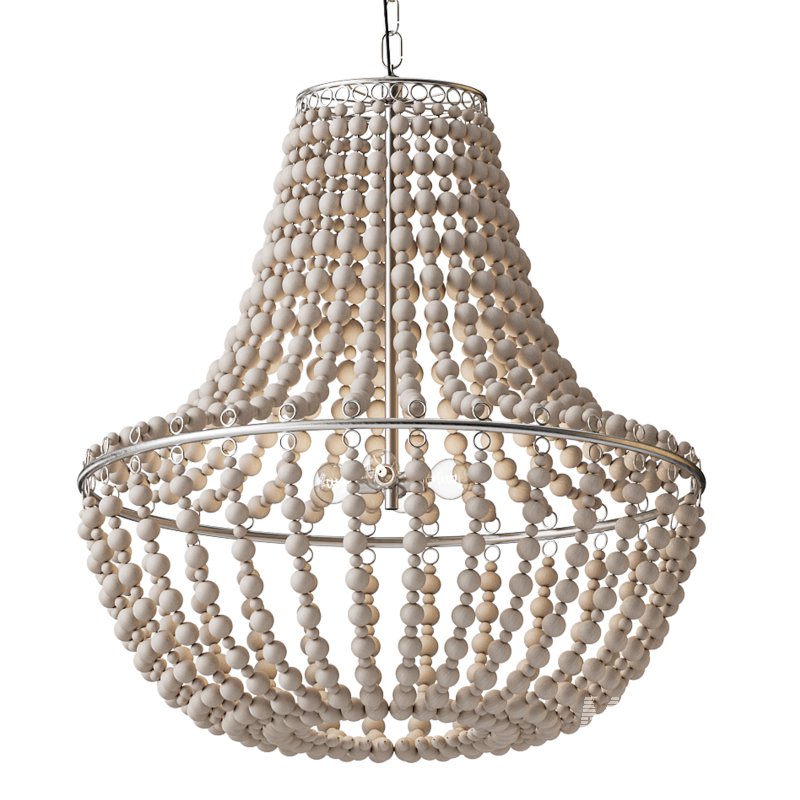 Wood Bead Chandelier - Image 12