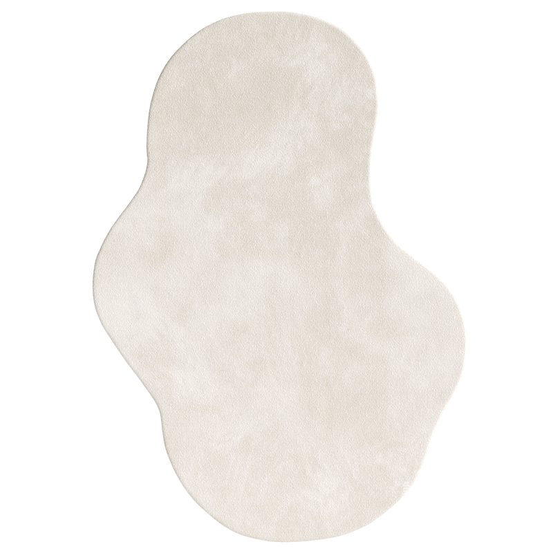 Demelza Neutral Cream Irregular Shape Washable Rug - Image 2