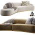 Reya Curved Sectional Sofa Lounge - Thumbnail 3