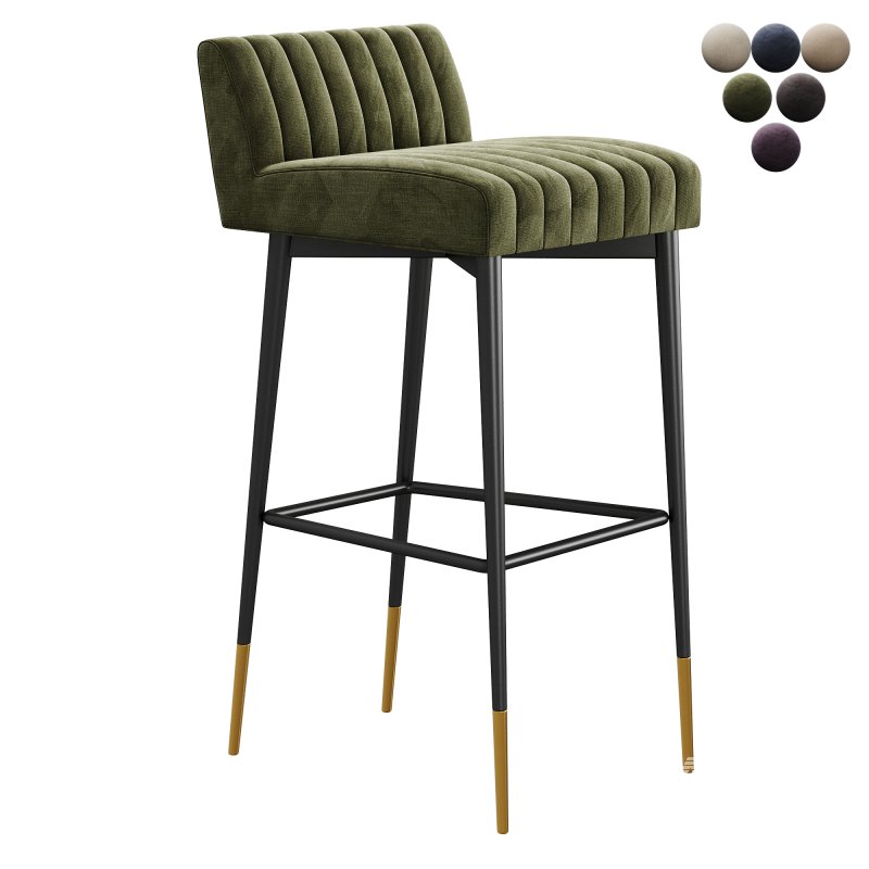 Liang Eimil Coltrane Bar Stool with Boucle Sand Fabric - Image 3