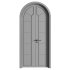 Arched Wooden Glass Door 08 - Thumbnail 4