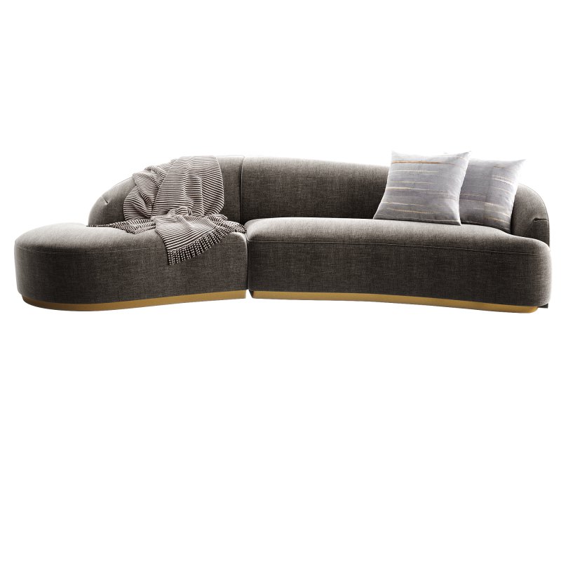Reya Curved Sectional Sofa Lounge - Image 2
