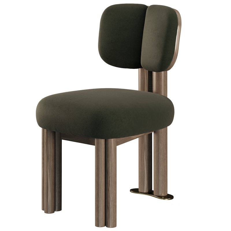 Elephant Chair – Sage Green Velvet - Image 1