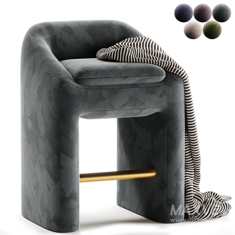 Liang Eimil Albin Counter Stool Lander Shade Chenille - Image 3