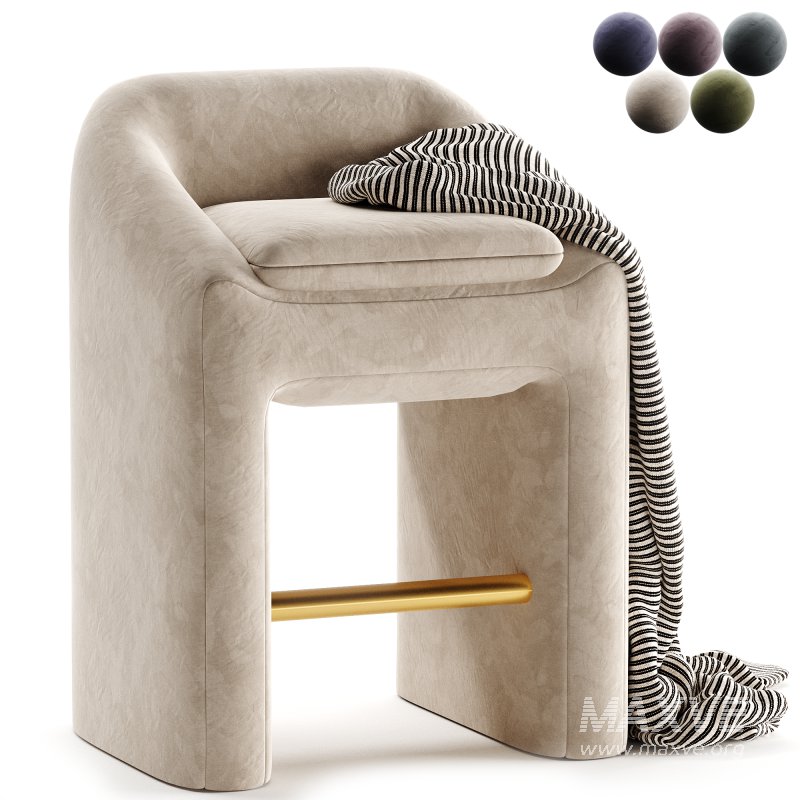 Liang Eimil Albin Counter Stool Lander Shade Chenille - Image 1