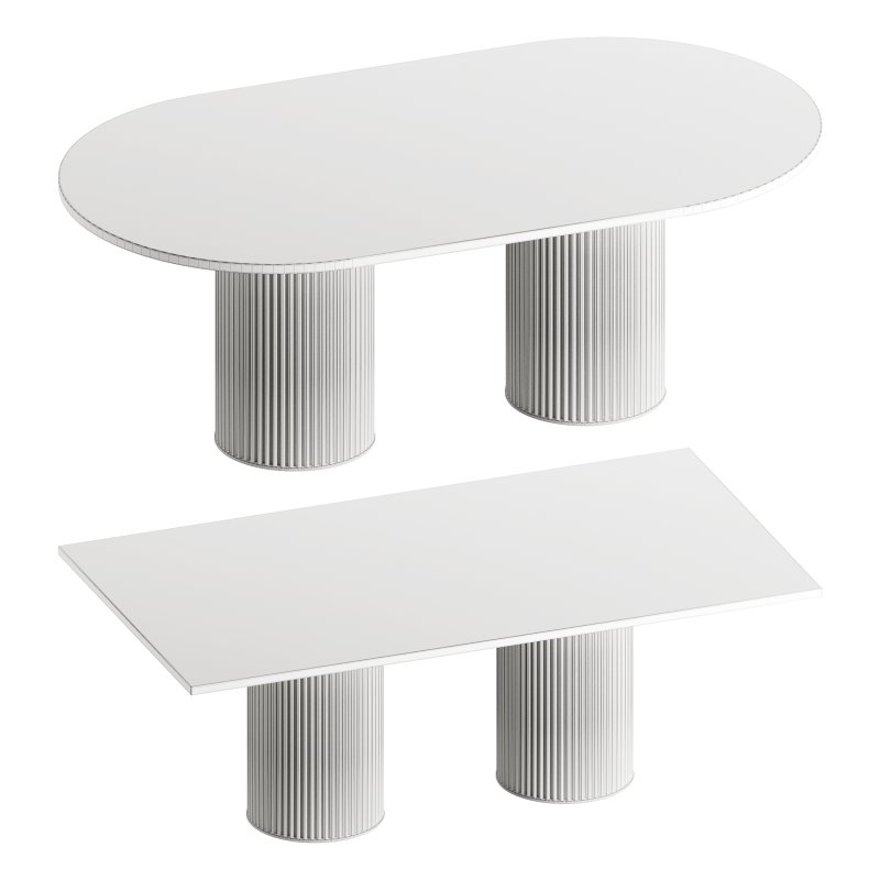 defies gravity by supporting large cantilevered tops with a central column (single or double depending on the size of the top). - Image 6