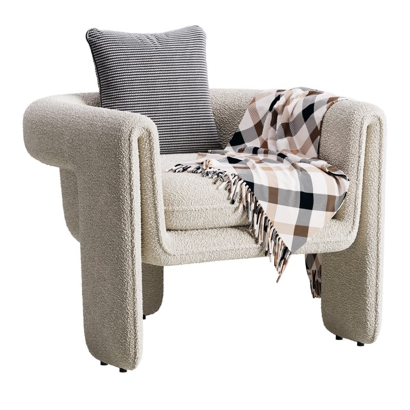 Sculptural Upholstered Lounge Chair - Image 2